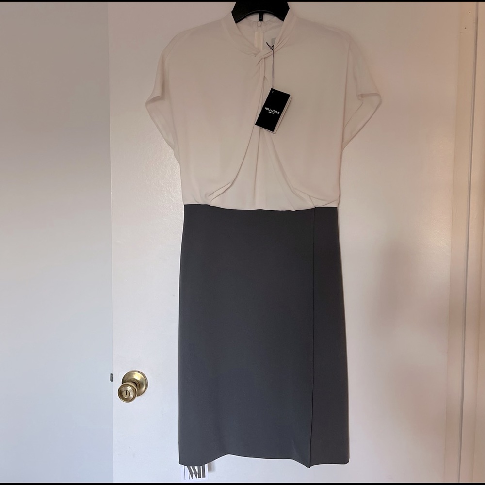 MM.LAFLEUR - The ADELAIDE Dress Size 6 ivory/grey elegant, classy,